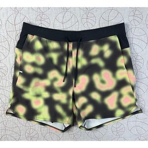 STANCE Flux Liner Athletic Shorts FreshTek Abstract Neon Heat / Men's Large